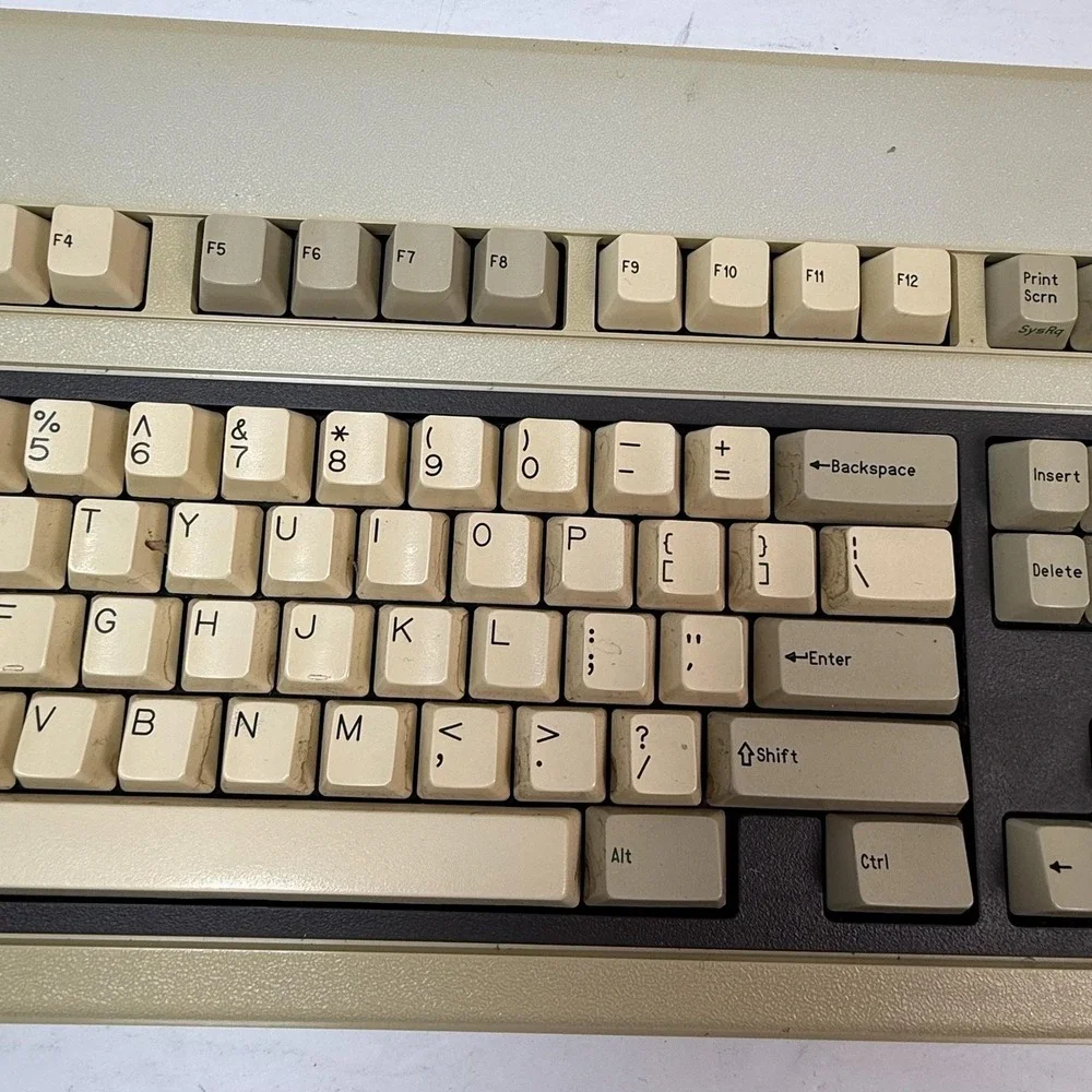 Vintage Compaq Enhanced Wired Standard Keyboard QWERTY W/ Template USA